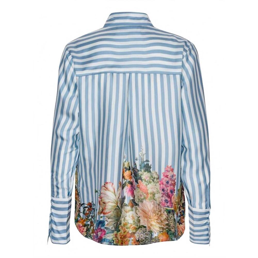 NEW KARMAMIA women's joseph shirt in floral stripe - Picture 2 of 2